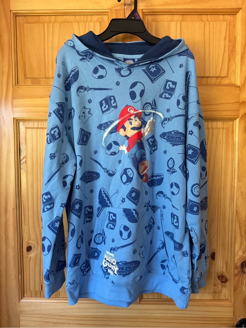 The Super Mario Galaxy Movie Blue hoodie sweatshirt boys size 2X